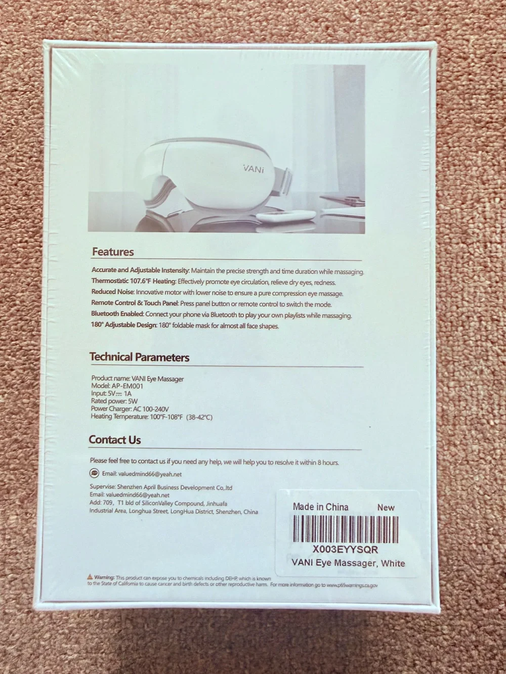 White Eye Massager – Women's Skincare Mask for Relaxation